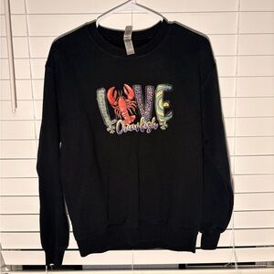 Gildan Black Louisiana Crawfish Love Sweater